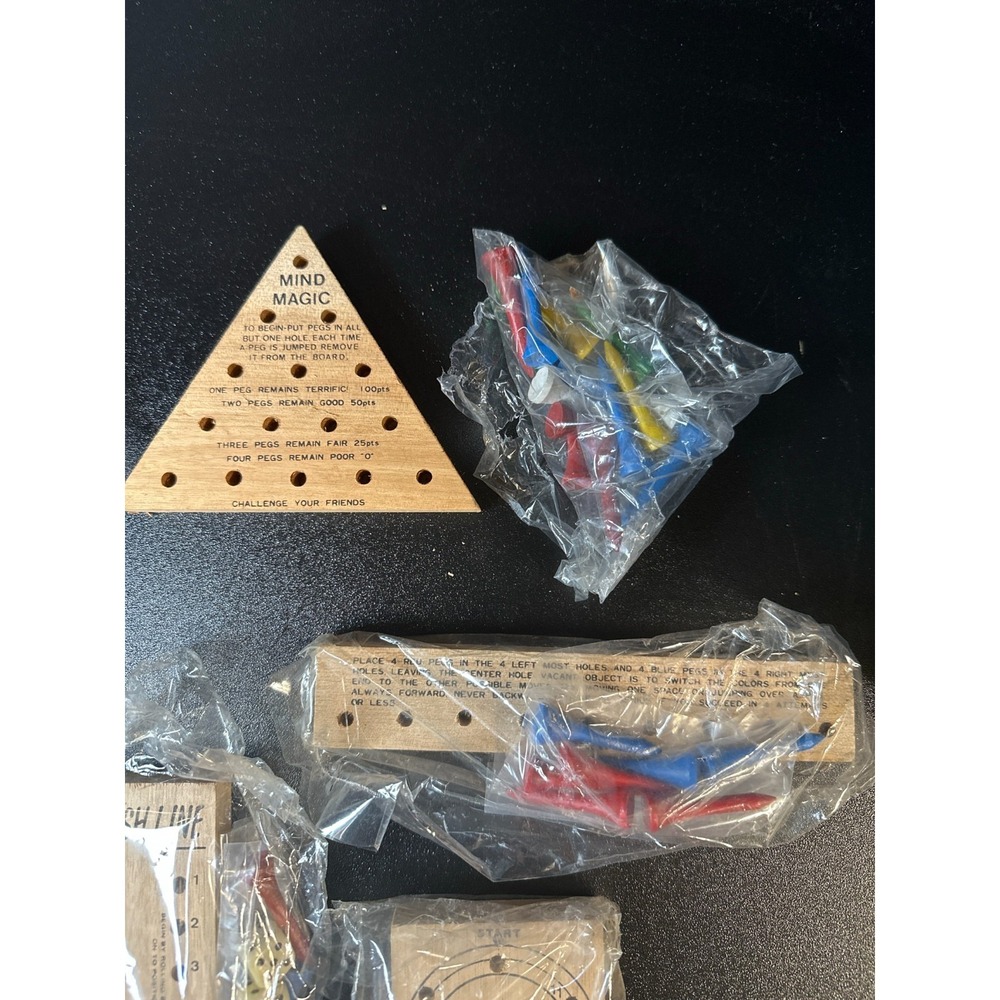 Cardinal Teasers 7 Brain Busters Wooden Peg Puzzle Games – Partial/Played - Picture 4 of 10